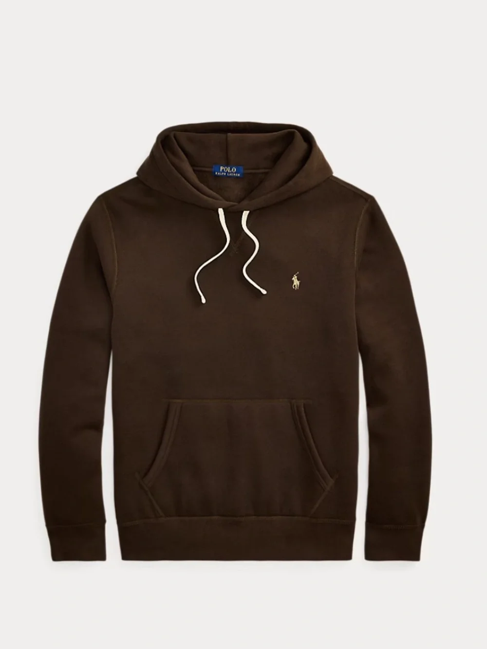 Polo Ralph Lauren Brown Cotton Blend Fleece Hoodie  Pullover Sweatshirt (S,M)